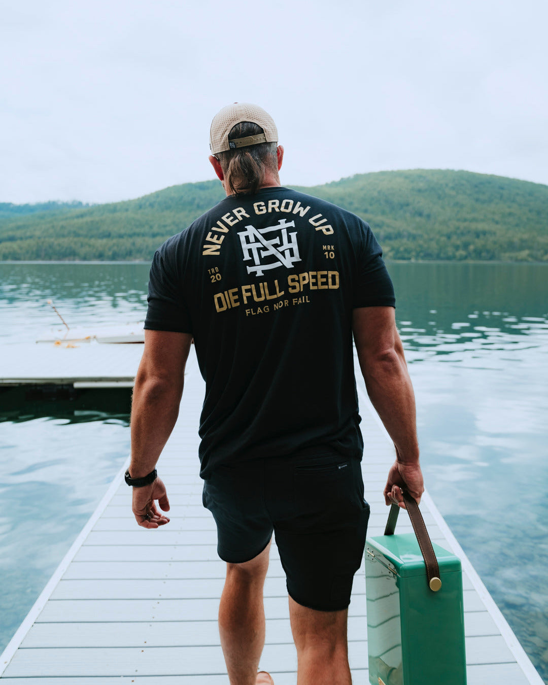 NEVER GROW UP TEE - BLACK