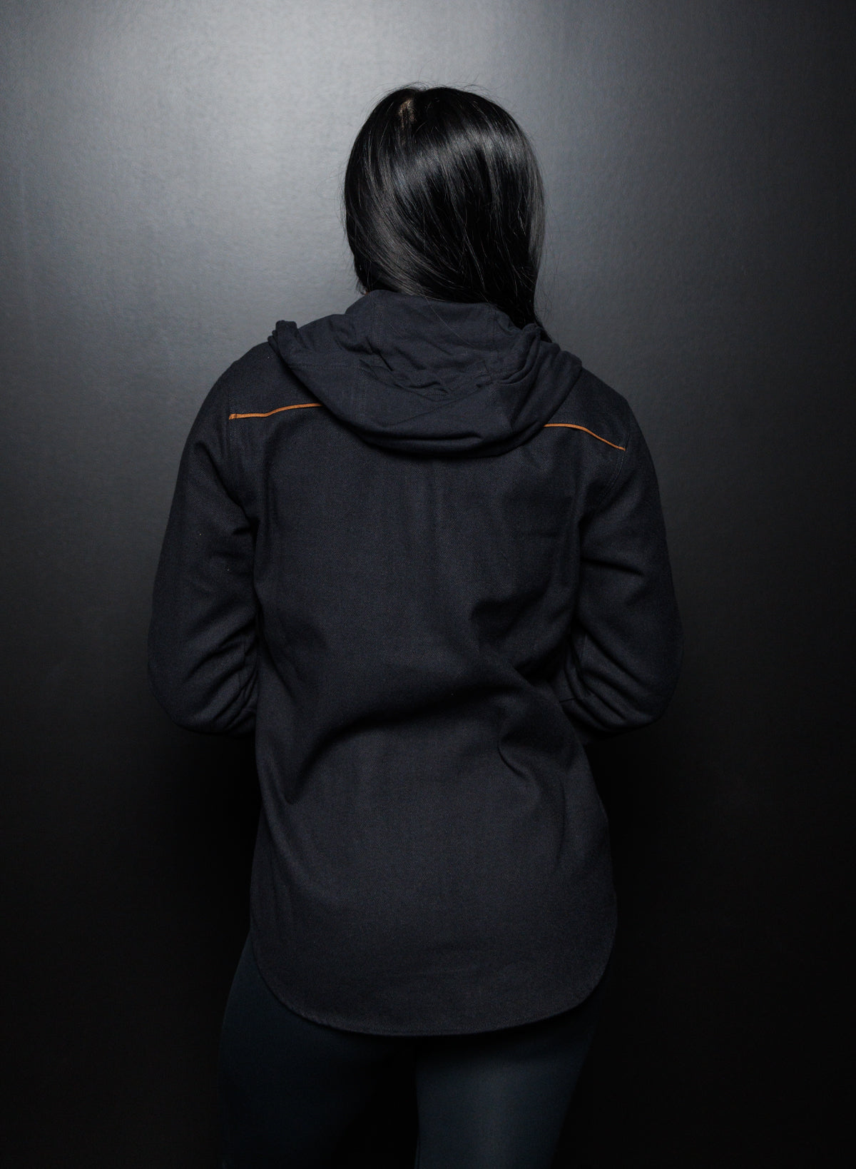 WOMEN'S HOODED FOREVER FLANNEL - BLACK