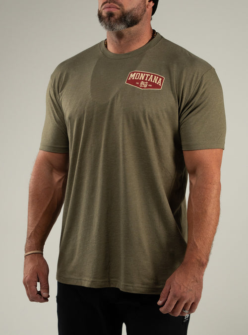 MONTANA BADGE TEE - GREEN