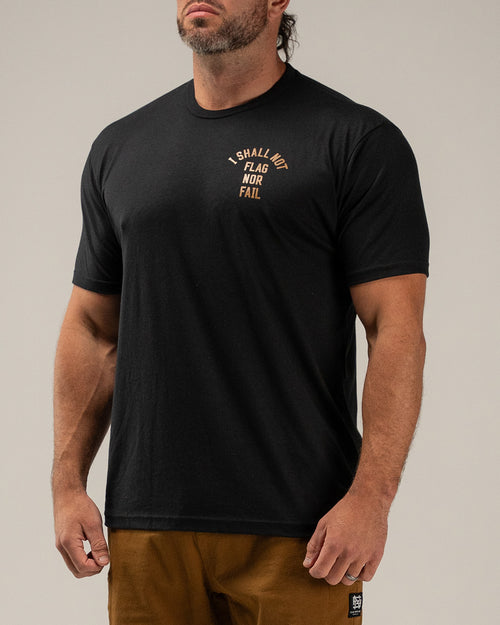ANTHEM TEE - BLACK/SADDLE
