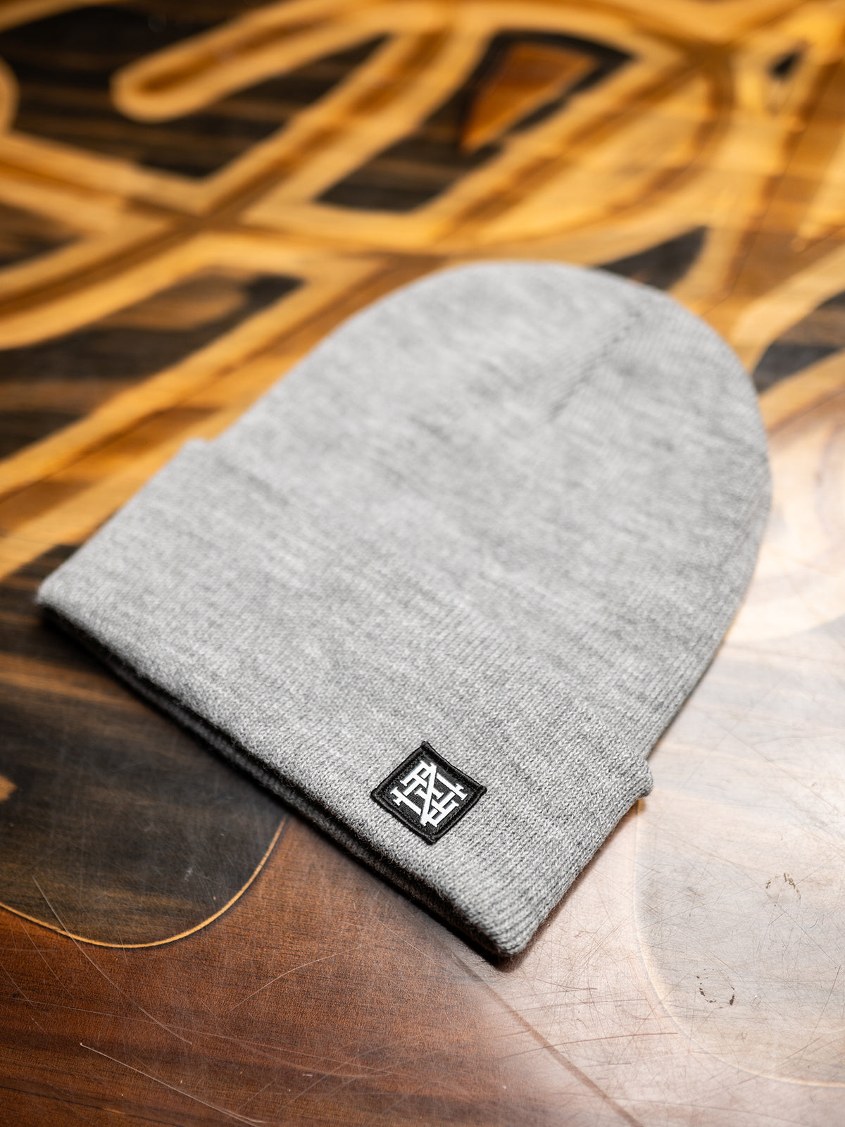 MONOGRAM BEANIE- GREY