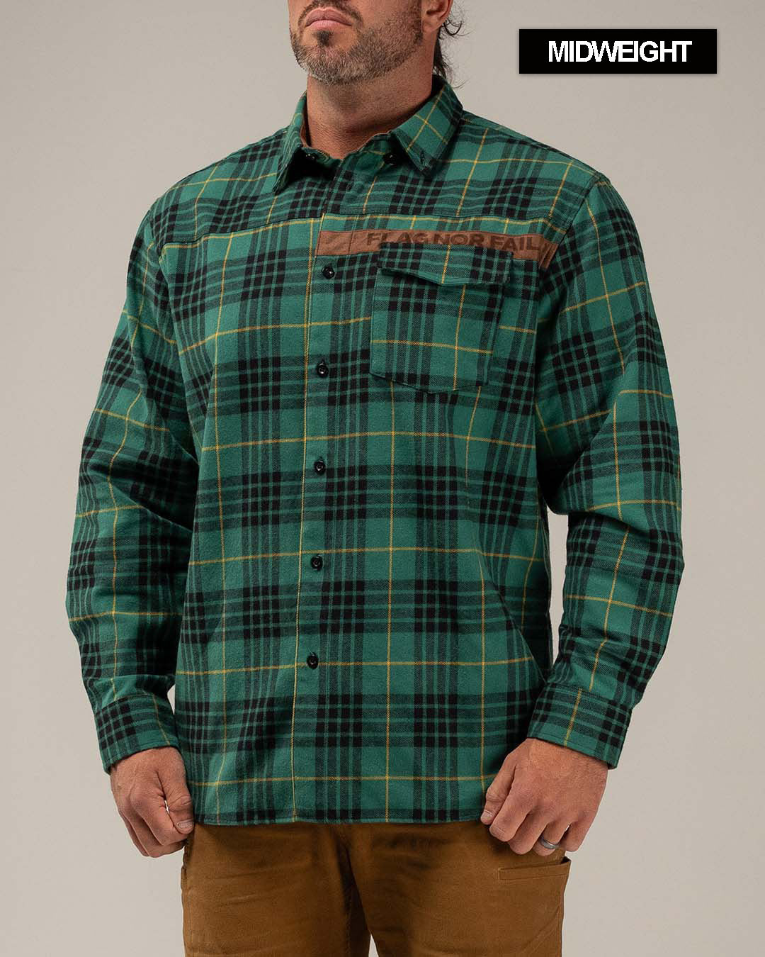 MIDWEIGHT FOREVER FLANNEL-GREEN