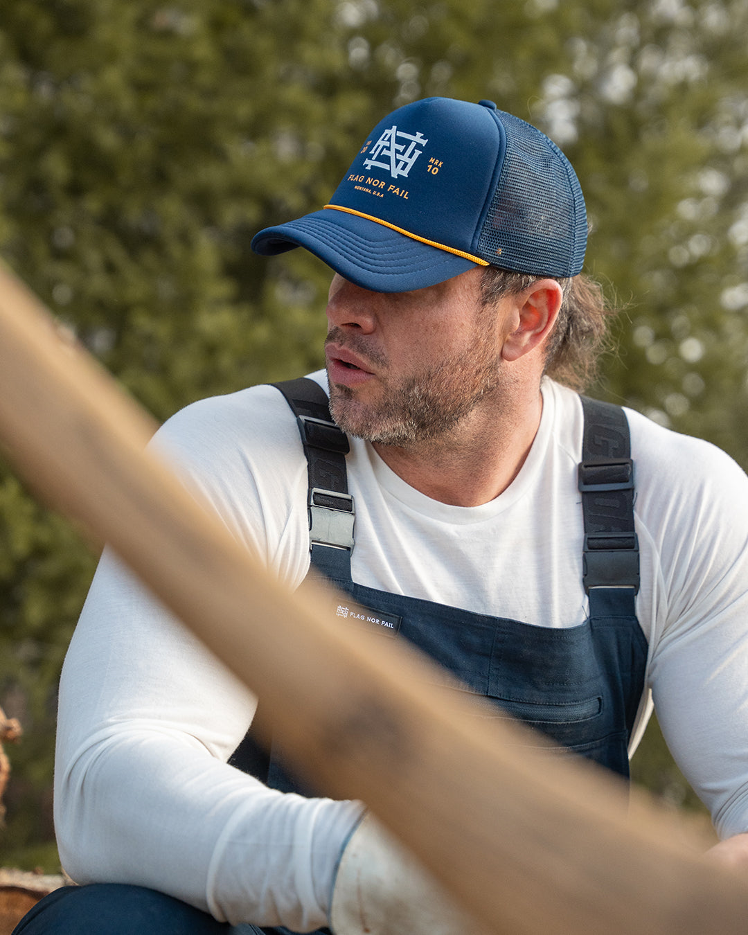 MONOGRAM FOAM TRUCKER - NAVY