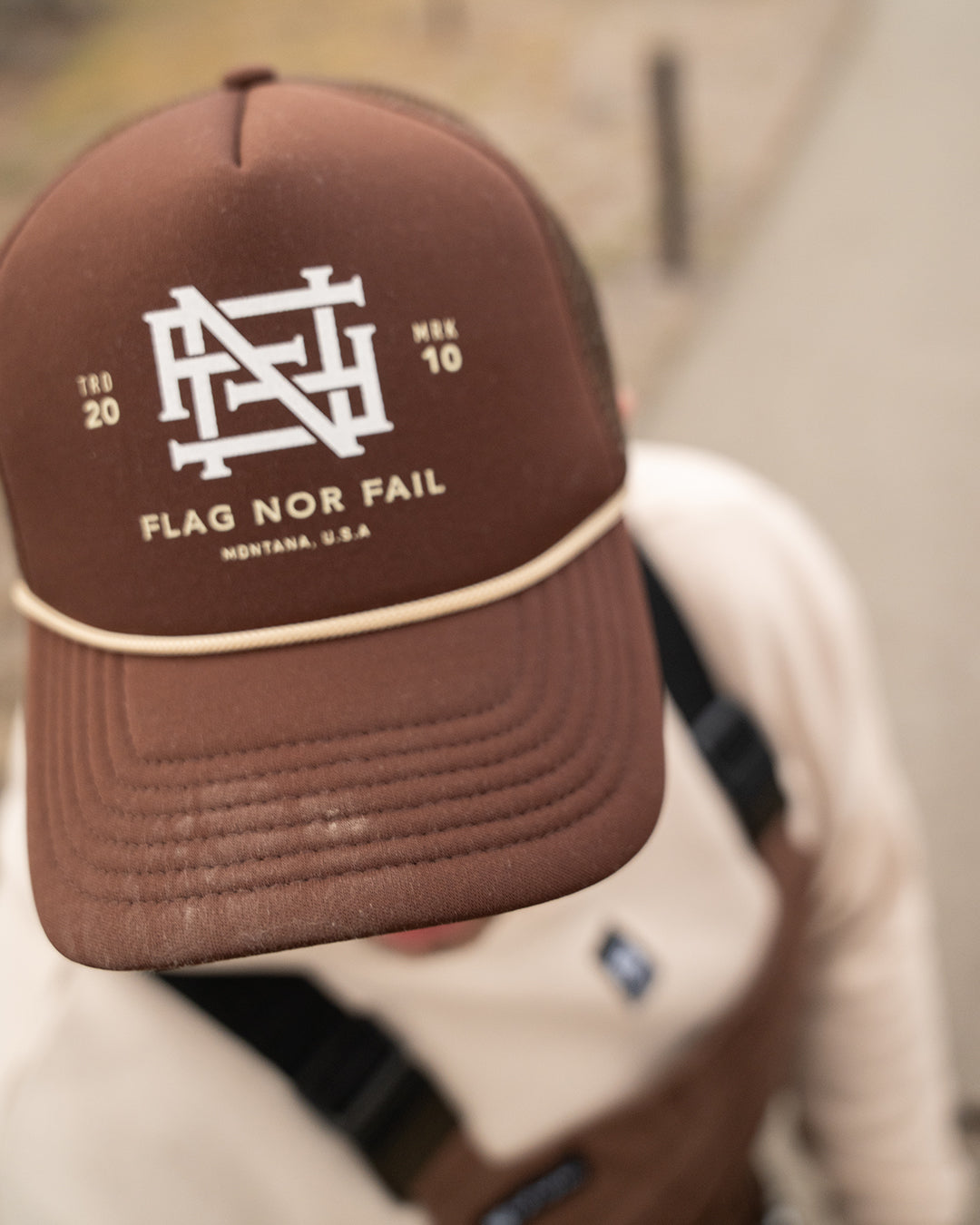 MONOGRAM FOAM TRUCKER - BROWN