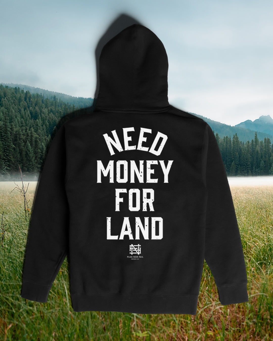 NEED MONEY FOR LAND HOODIE - BLACK
