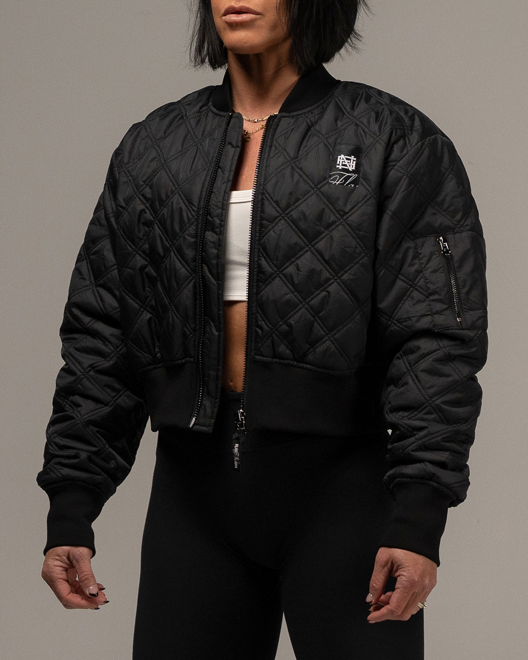 WOMEN'S BOMBER JACKET - BLACK