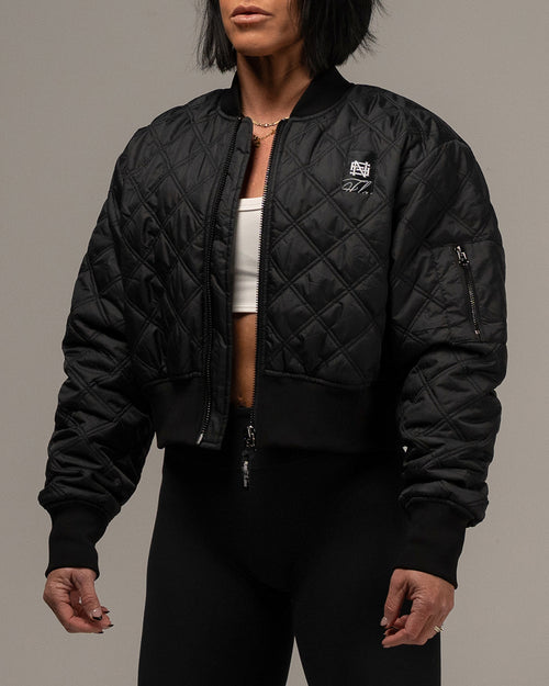 WOMEN'S BOMBER JACKET - BLACK