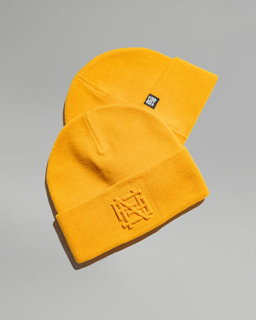 EMBOSSED BEANIE - ORANGE
