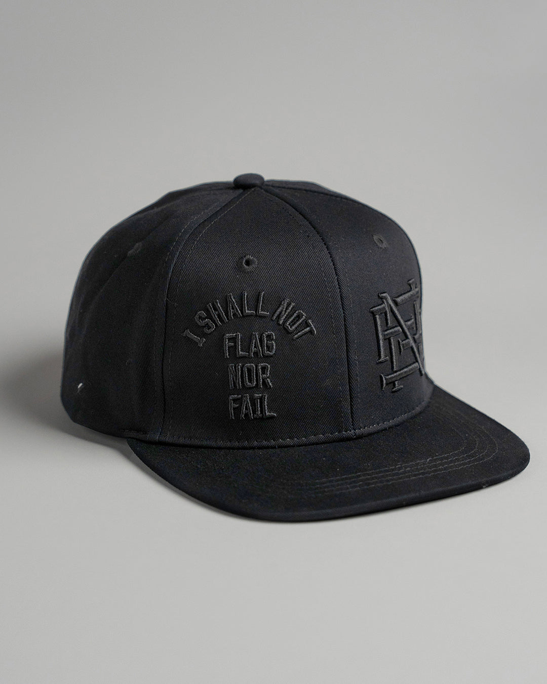 EMBROIDERED ANTHEM HAT - BLACK/BLACK