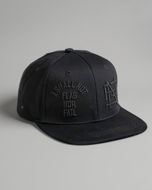 EMBROIDERED ANTHEM HAT - BLACK/BLACK