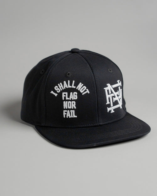 EMBROIDERED ANTHEM HAT - WHITE/BLACK