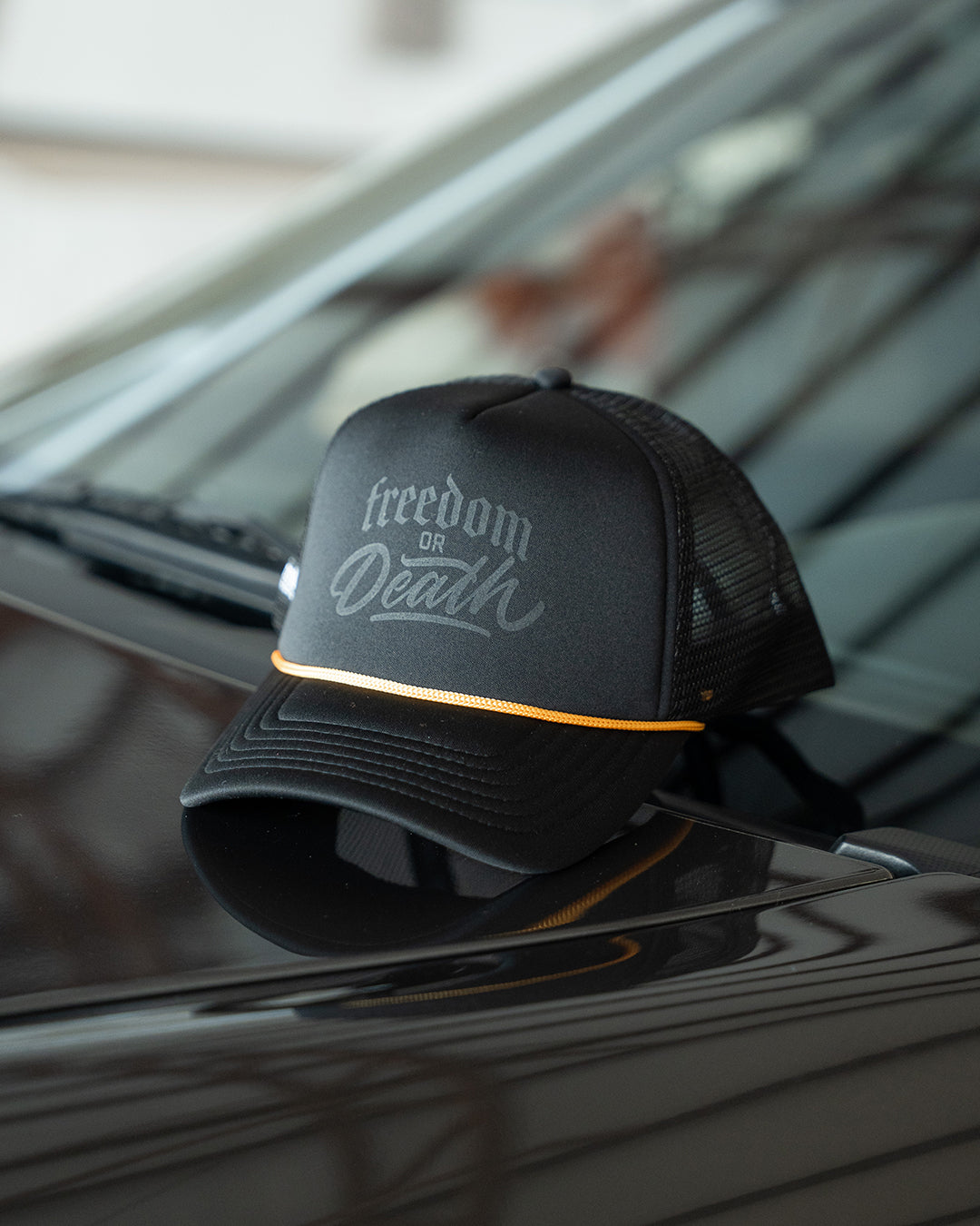 FREEDOM OR DEATH FOAM TRUCKER - BLACK