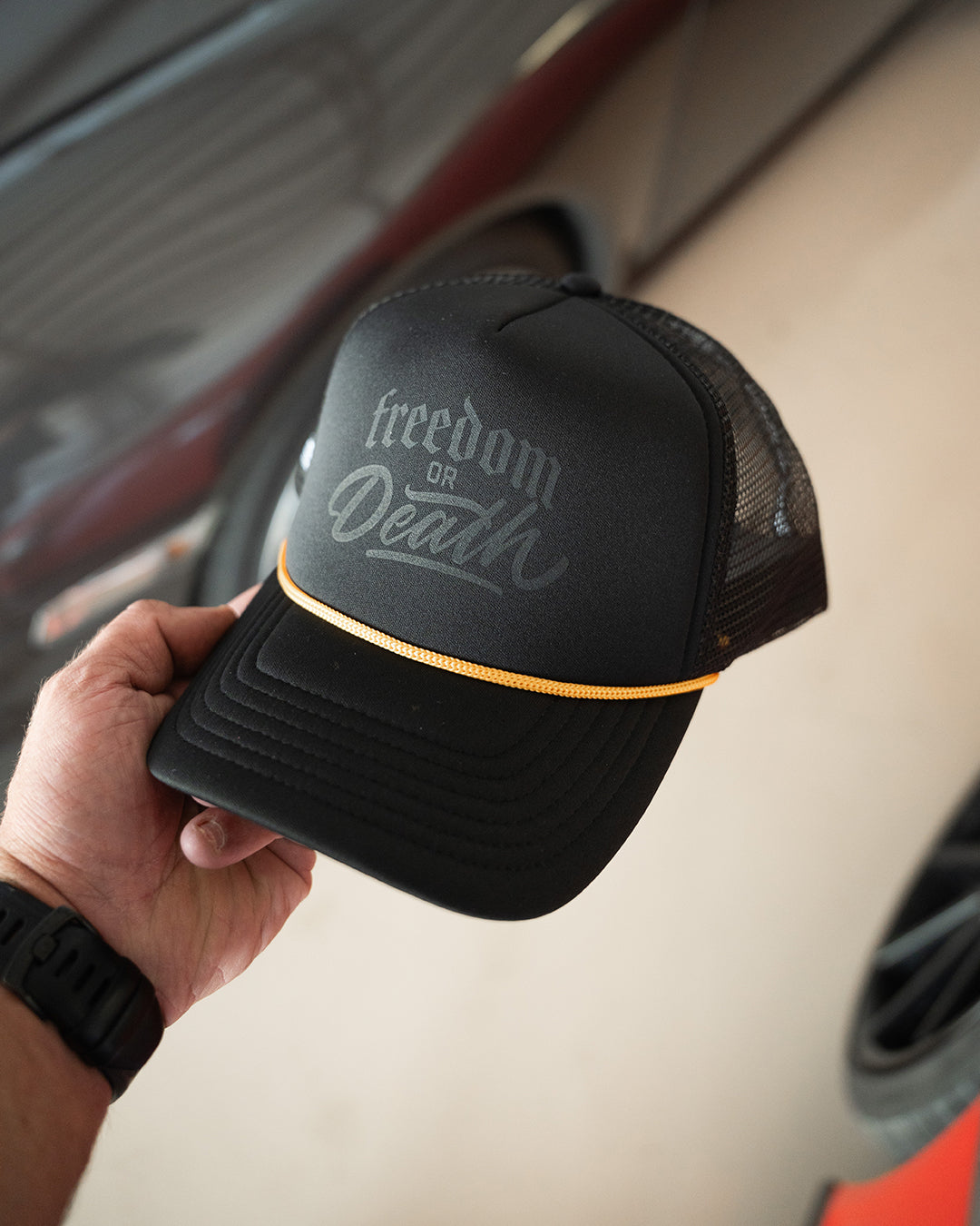 FREEDOM OR DEATH FOAM TRUCKER - BLACK