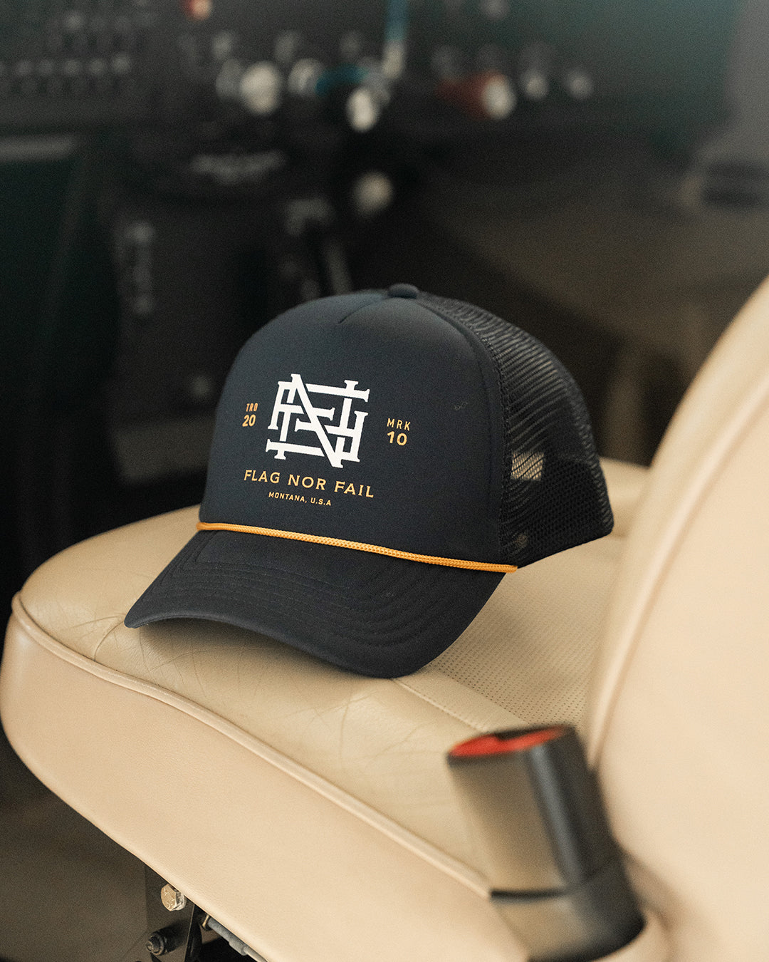 MONOGRAM FOAM TRUCKER - BLACK