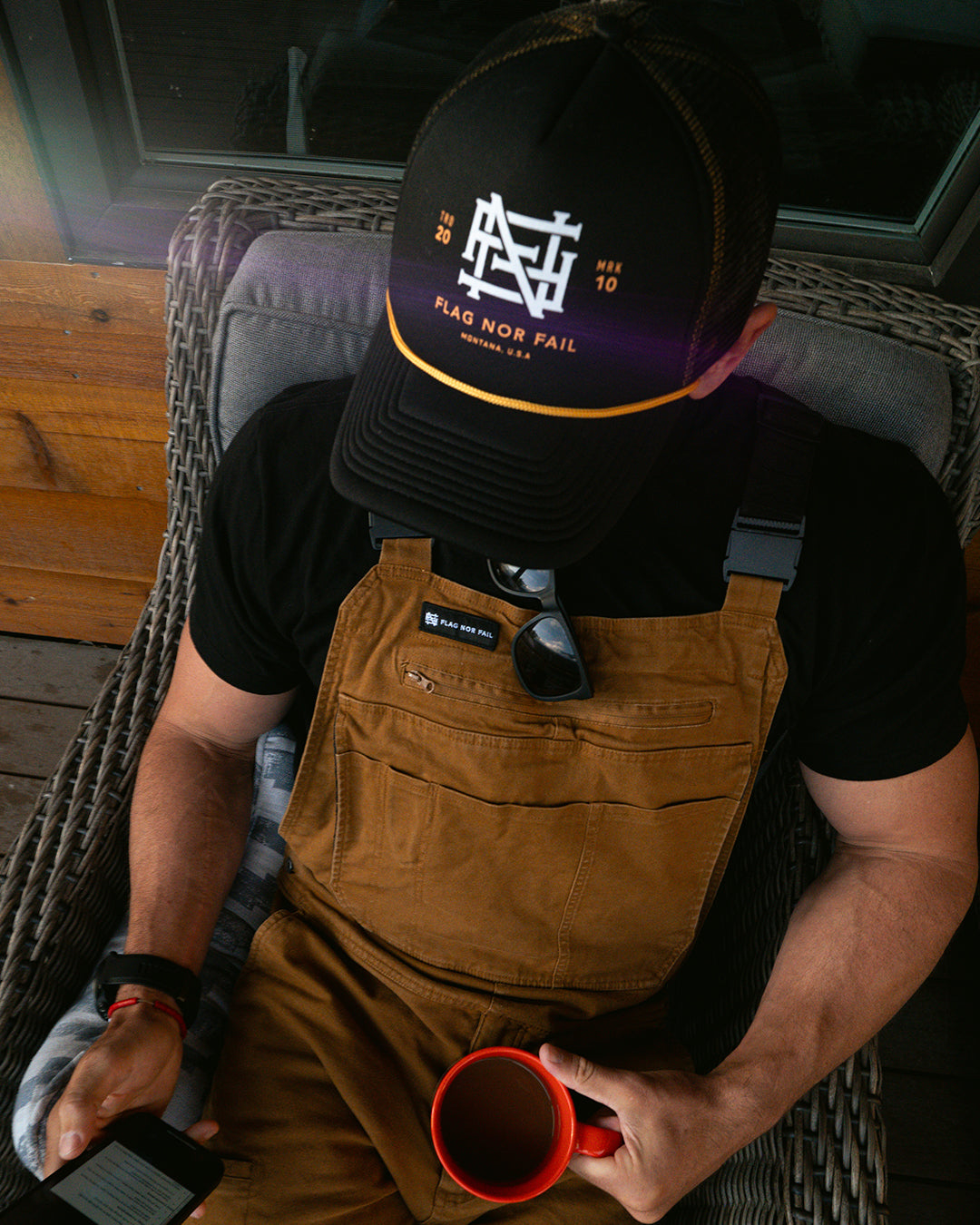 MONOGRAM FOAM TRUCKER - BLACK