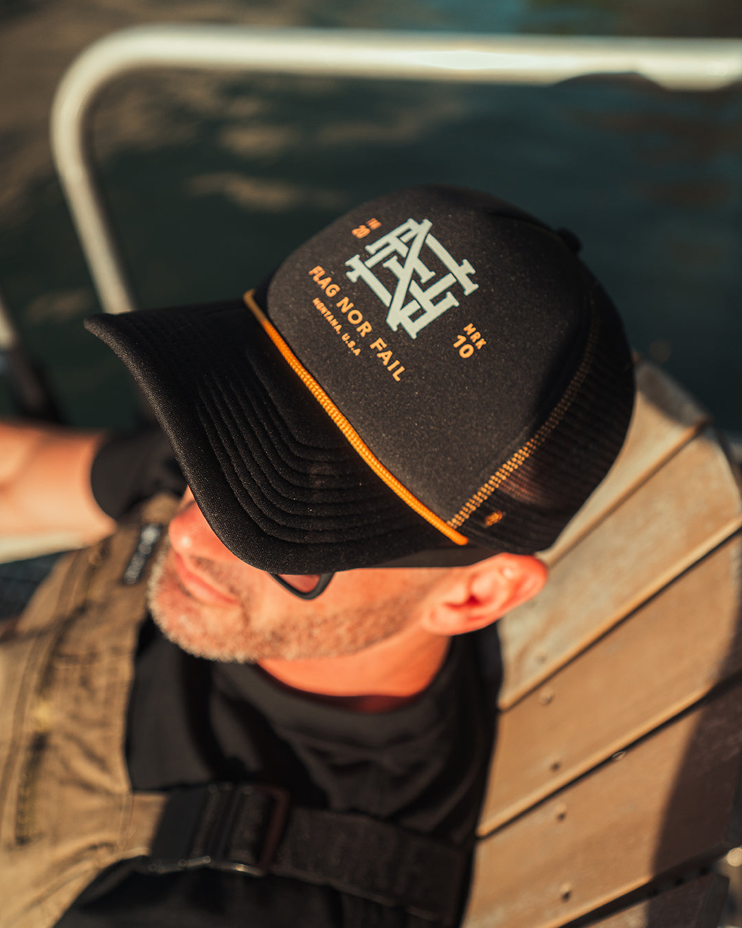 MONOGRAM FOAM TRUCKER - BLACK