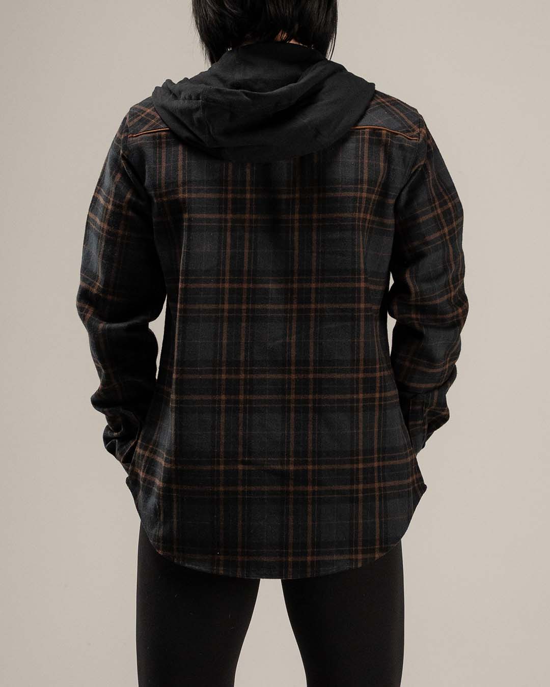 WOMEN'S HOODED FOREVER FLANNEL - NAVY