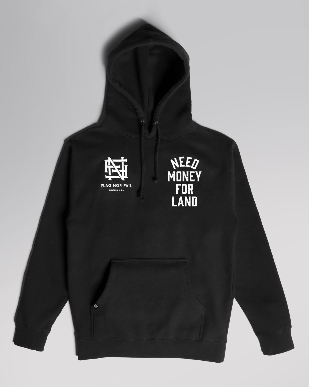 NEED MONEY FOR LAND HOODIE - BLACK