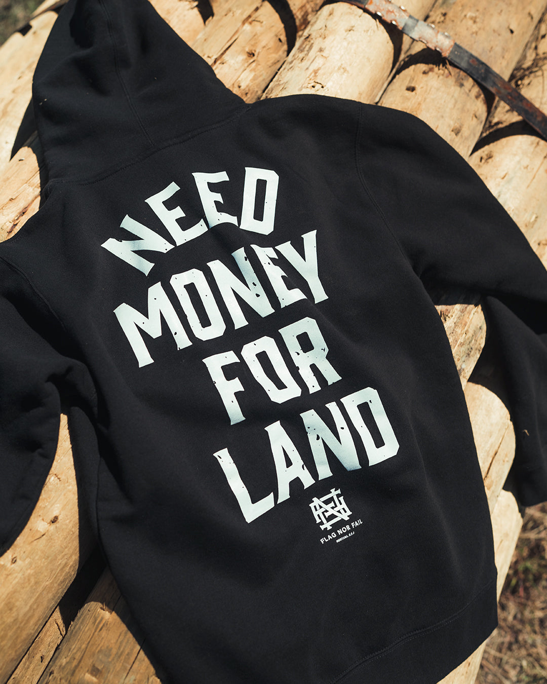 NEED MONEY FOR LAND HOODIE - BLACK