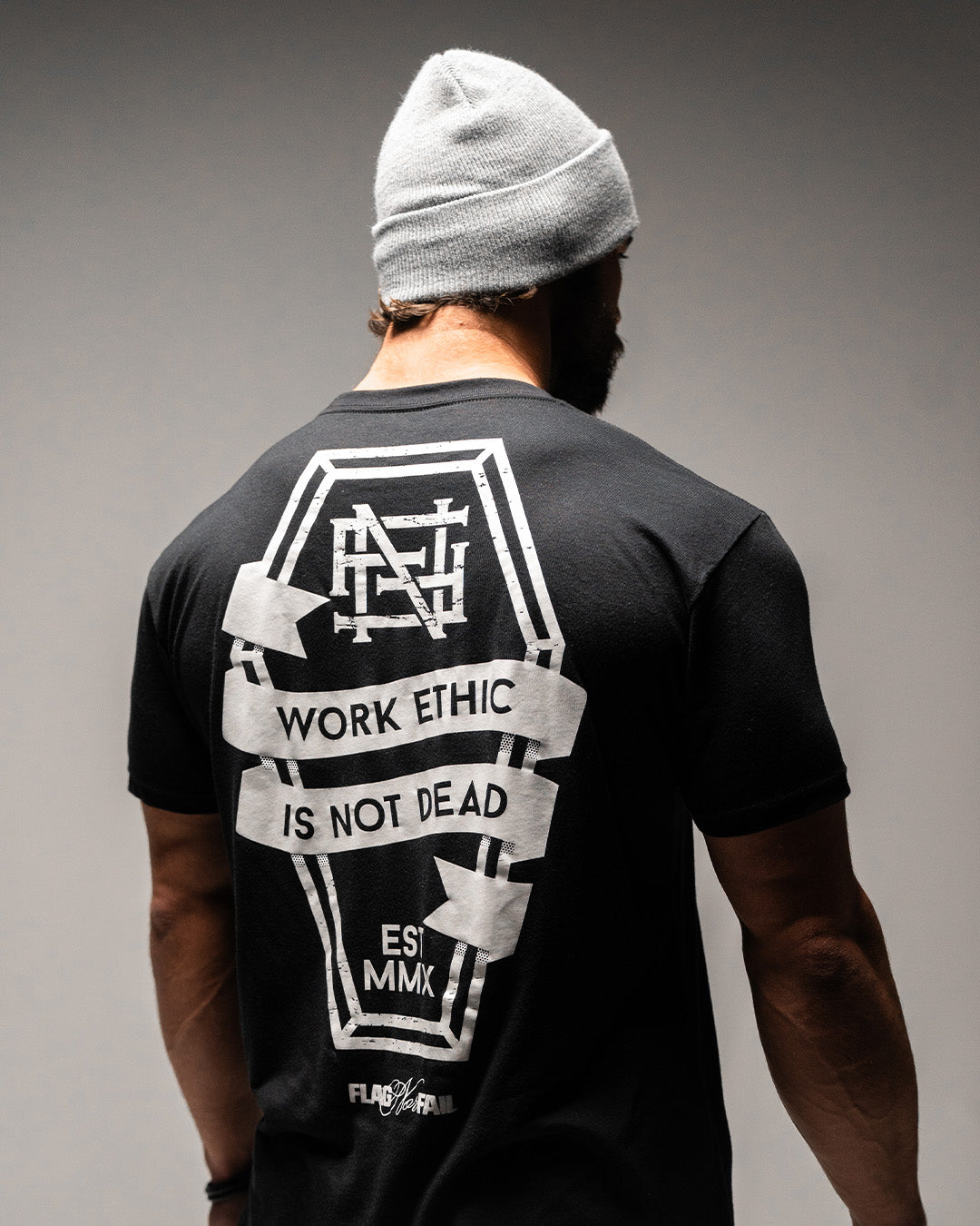 WORK ETHIC TEE - BLACK/WHITE