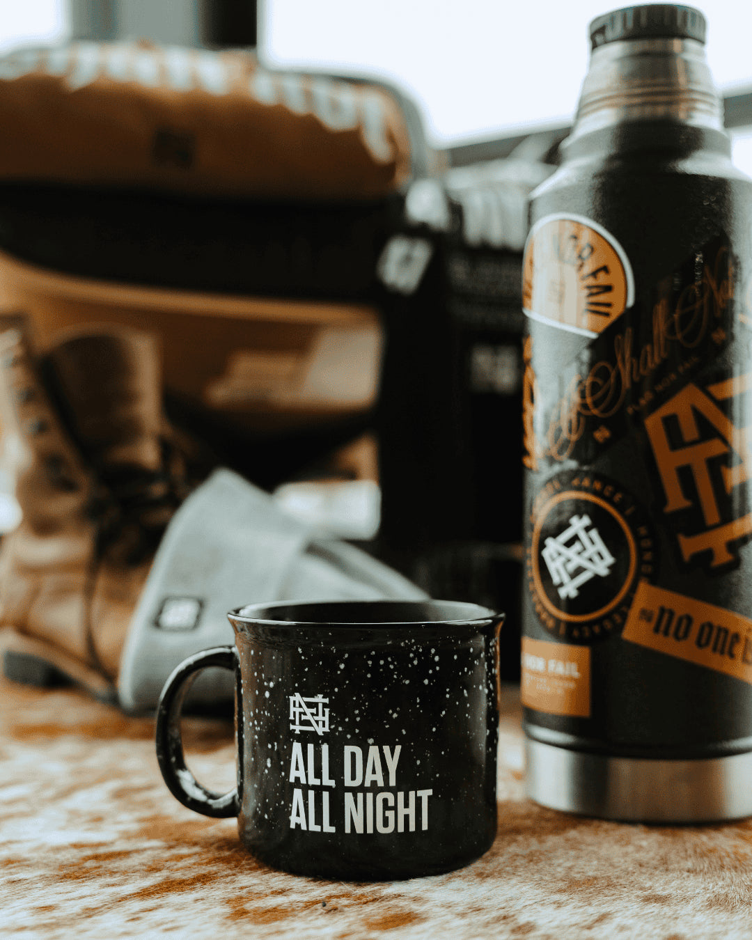 ALL DAY ALL NIGHT MUG - BLACK