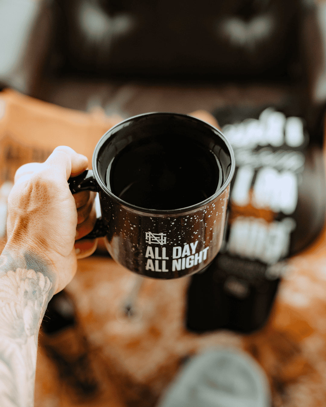 ALL DAY ALL NIGHT MUG - BLACK