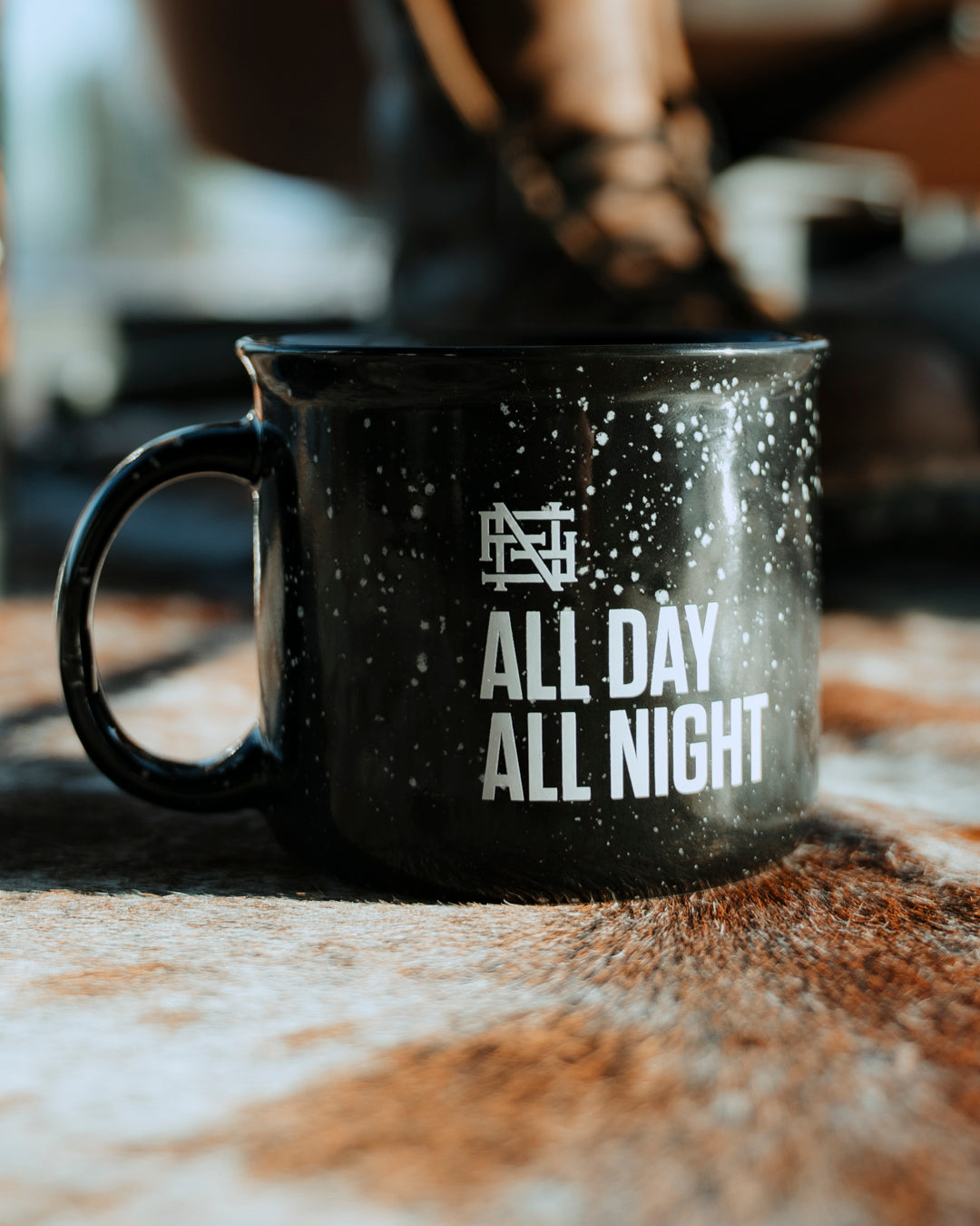 ALL DAY ALL NIGHT MUG - BLACK