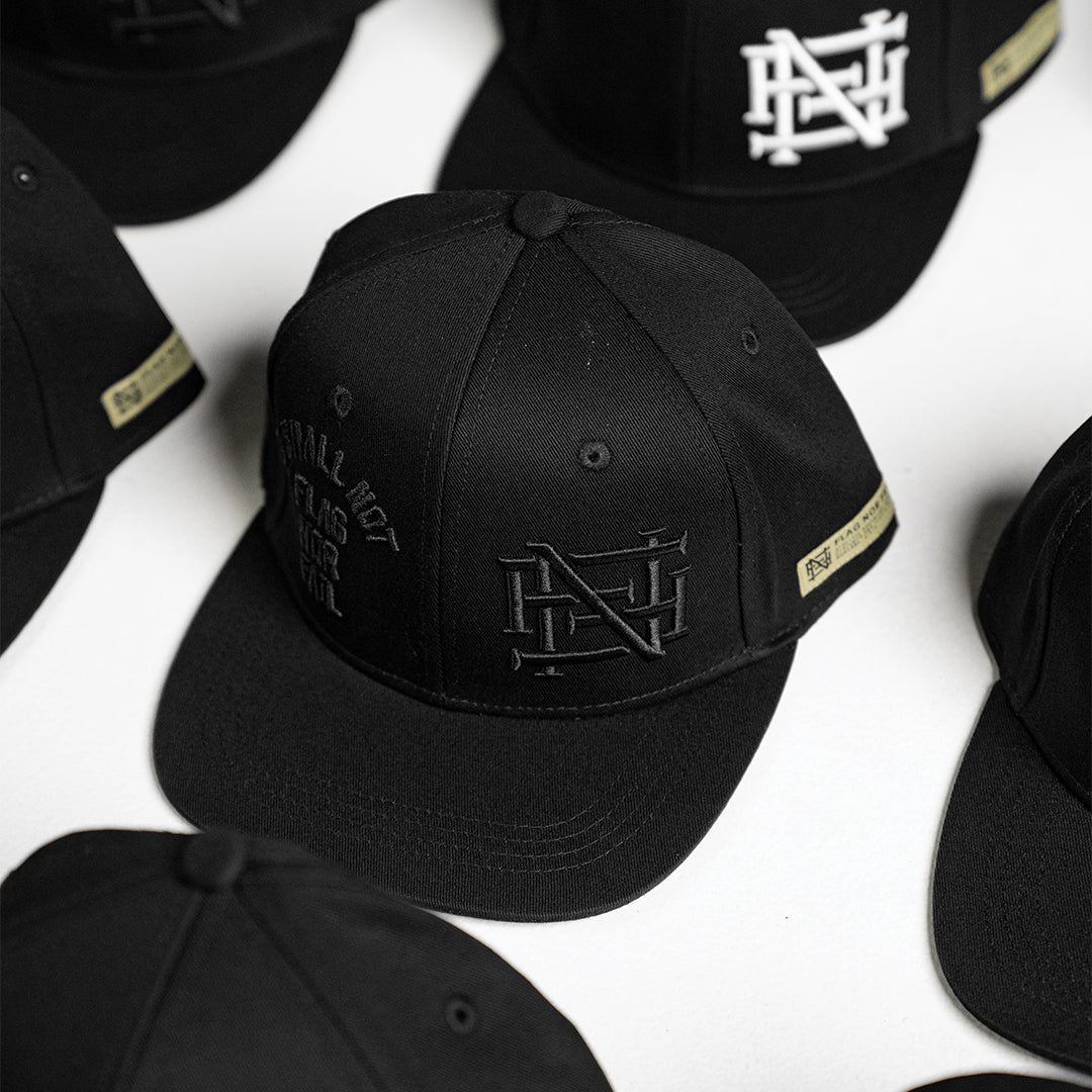 EMBROIDERED ANTHEM HAT - BLACK/BLACK