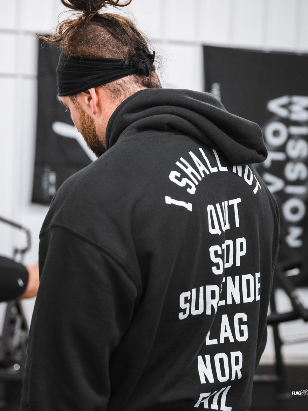 ANTHEM HOODIE - BLACK/WHITE