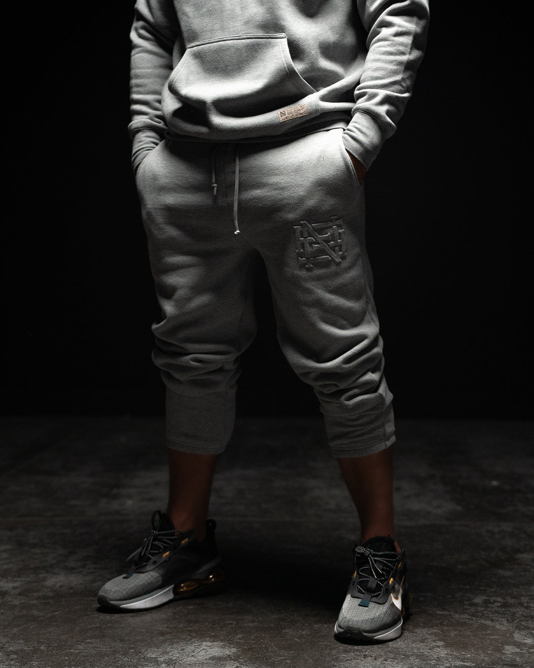 EMBOSSED CHAMP JOGGERS-GREY