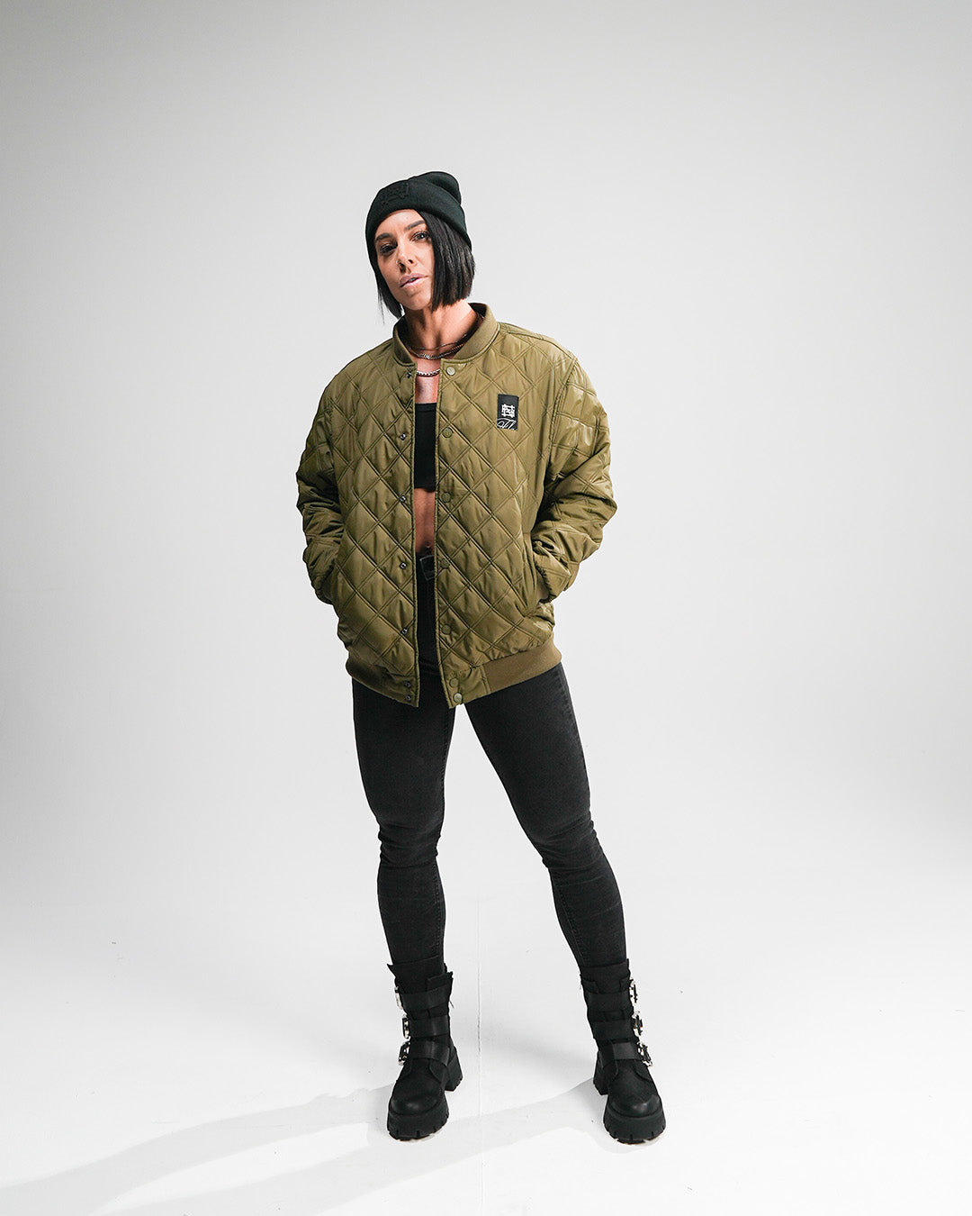 BOMBER JACKET - OLIVE