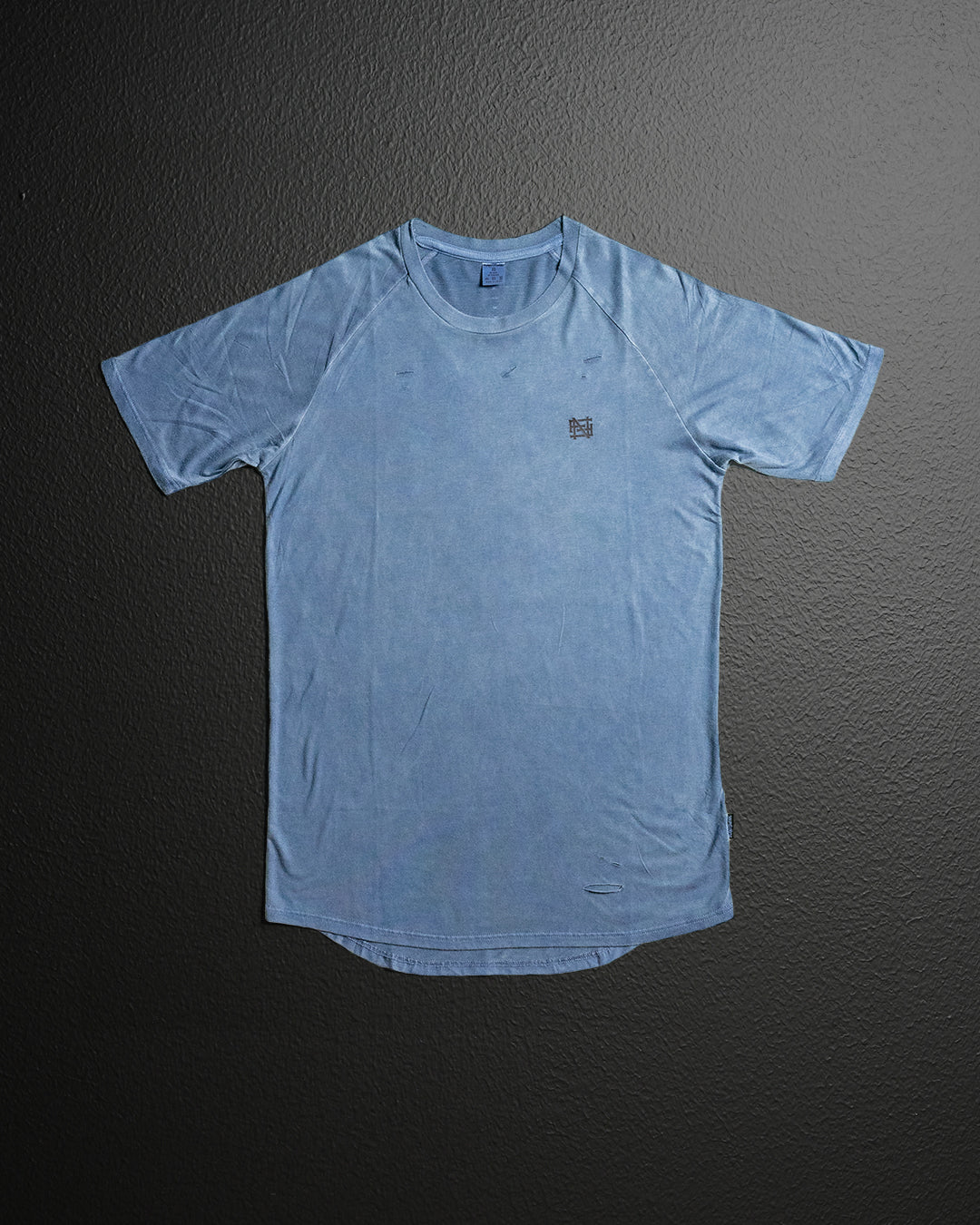 MOTO DISTRESSED TEE - BLUE