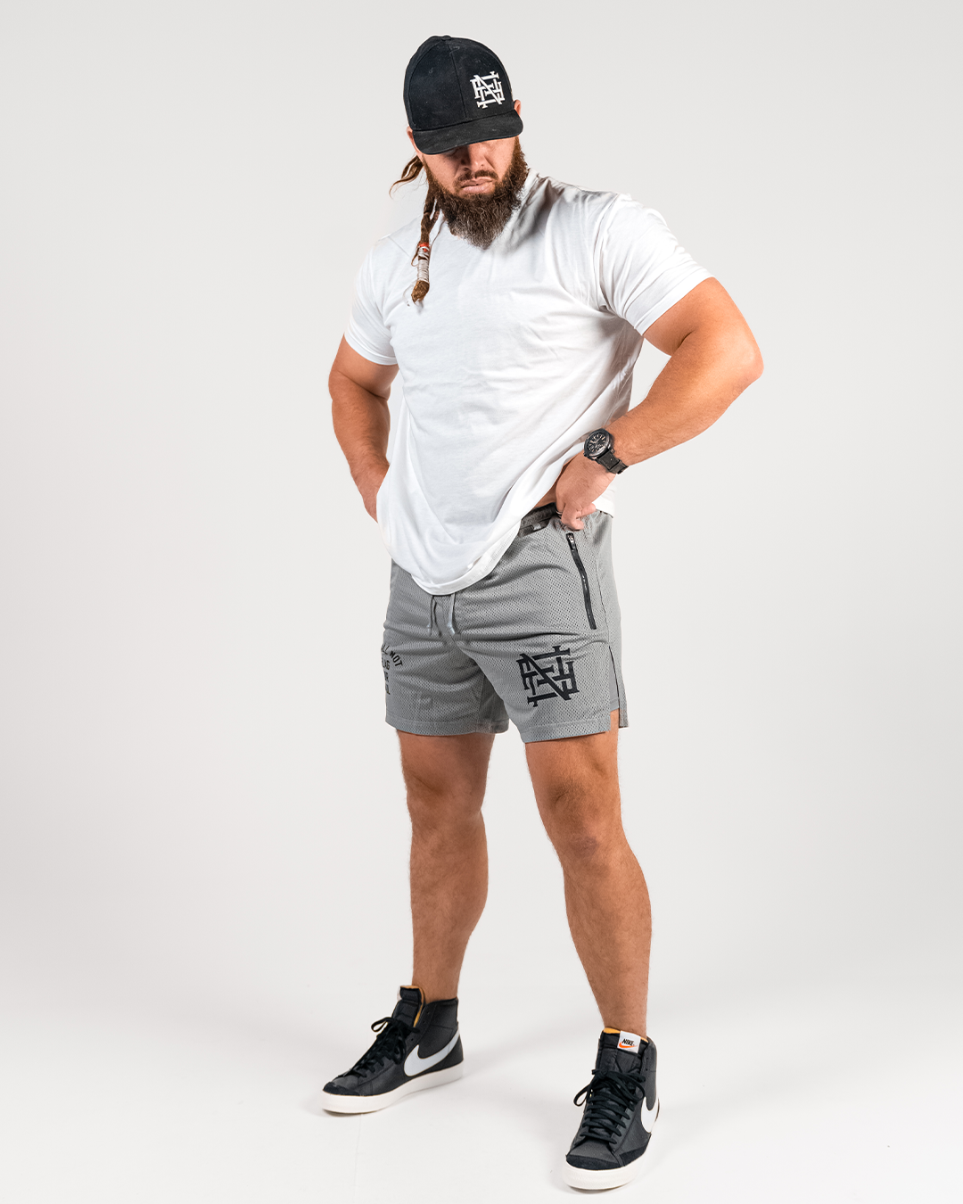 MENS MOMENTUM MESH SHORTS - GREY