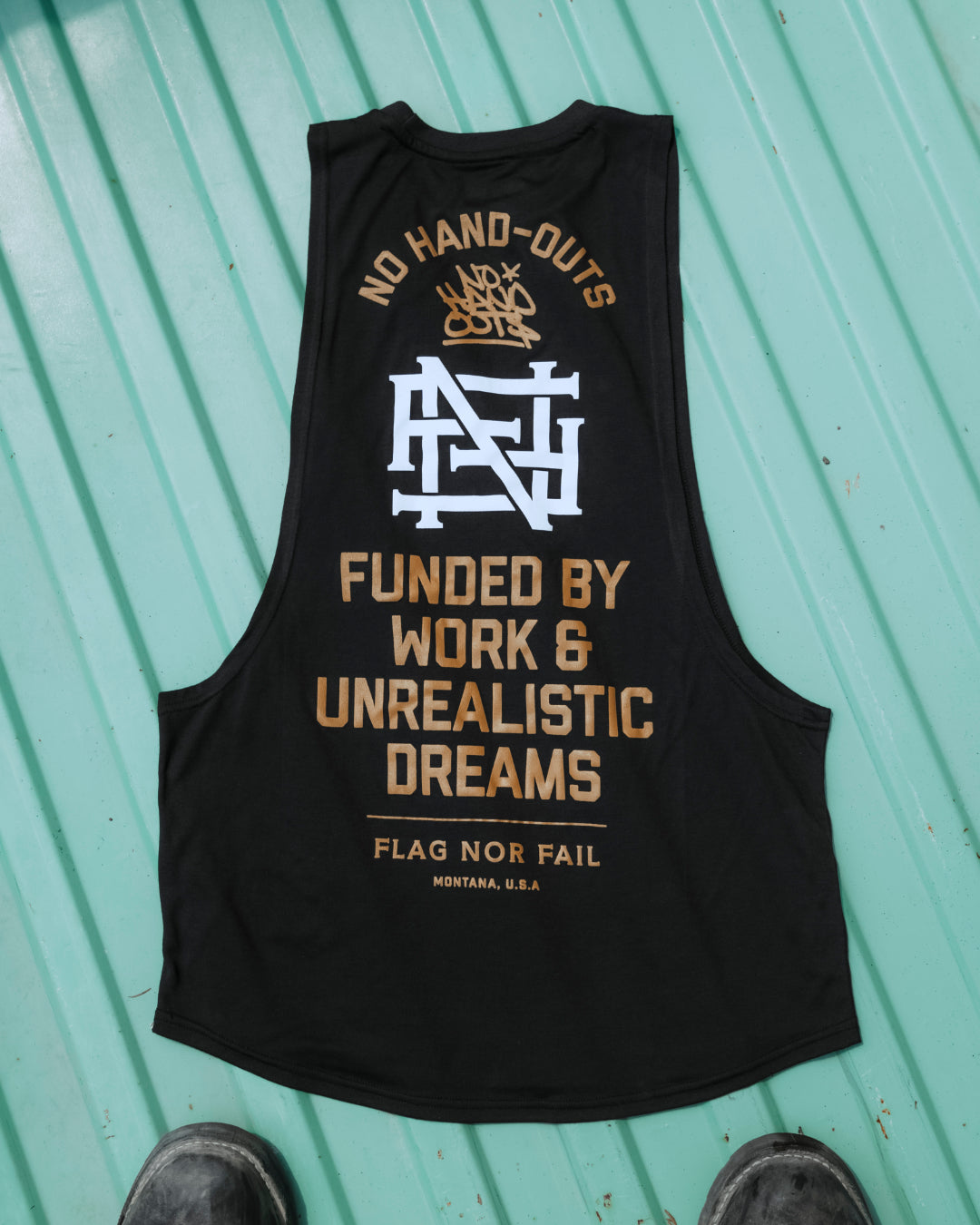 NO HANDOUTS BRO TANK - BLACK