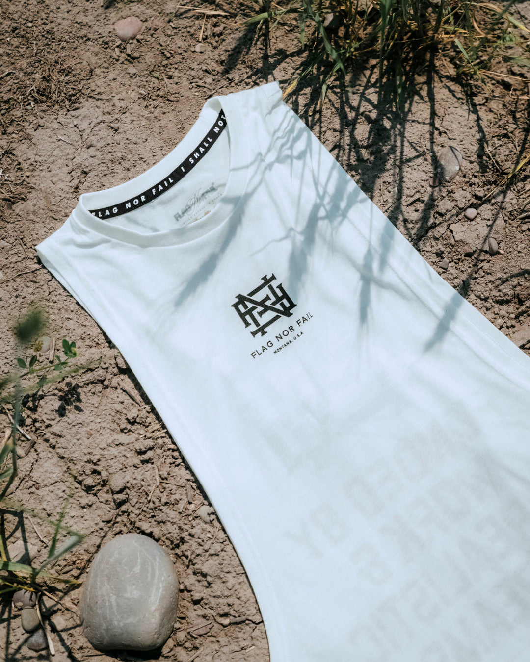 NO HANDOUTS BRO TANK - WHITE