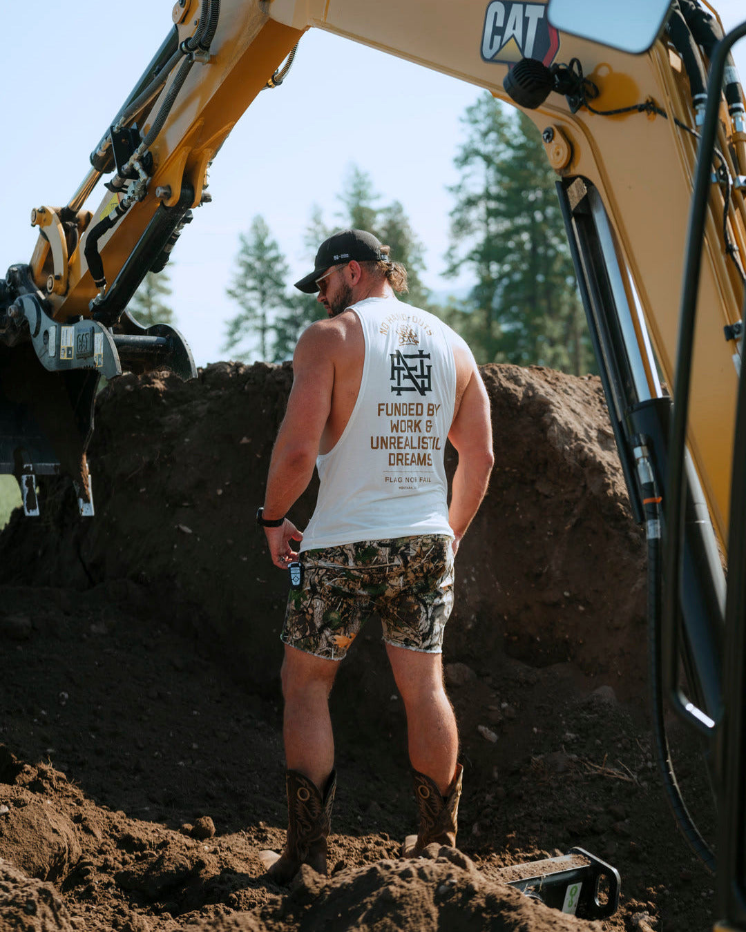 NO HANDOUTS BRO TANK - WHITE