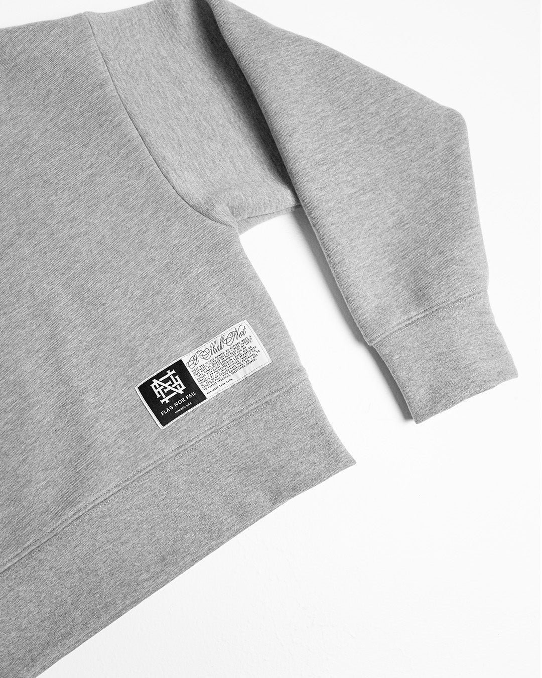 WOMENS OVERSIZED CROP CREWNECK - HEATHER GREY