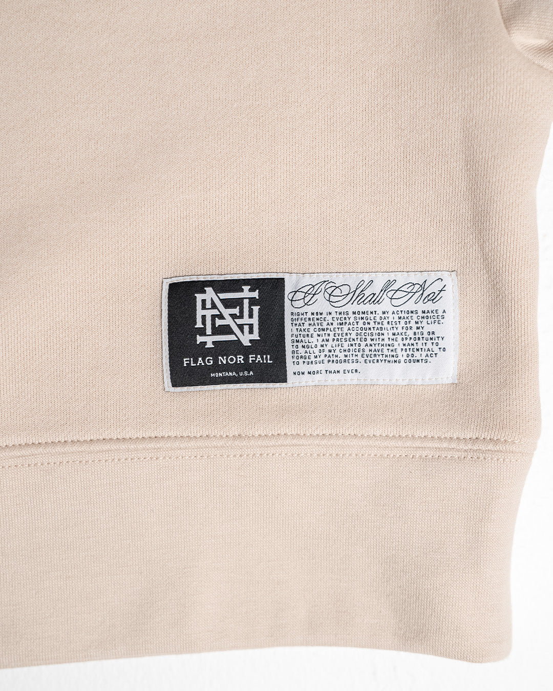 WOMENS OVERSIZED CROP CREWNECK - TAN