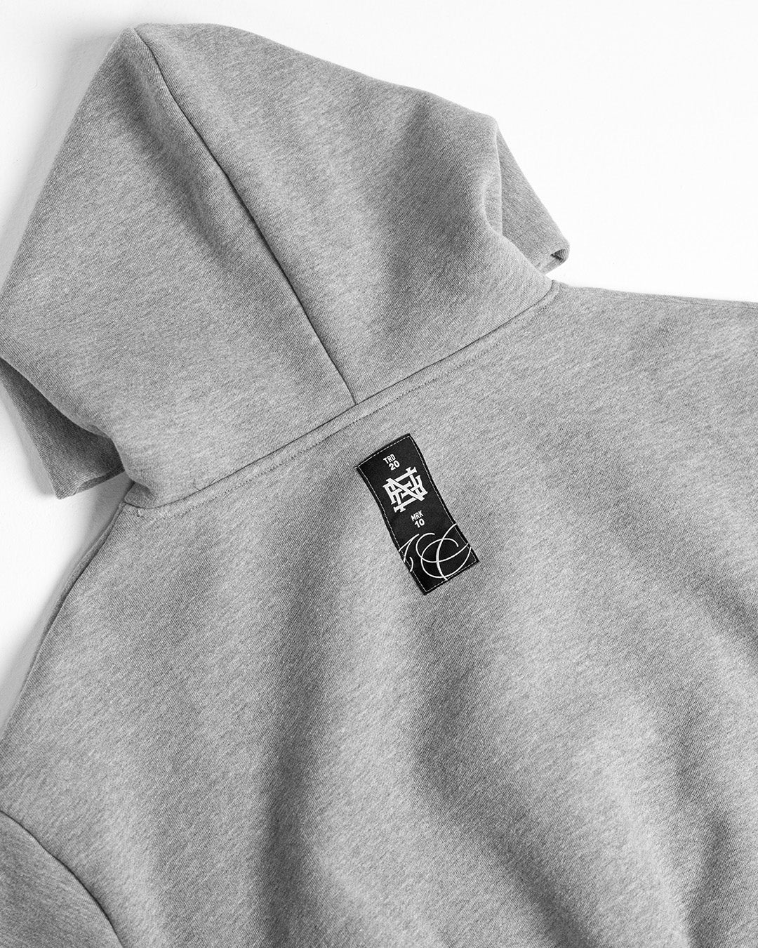 WOMENS OVERSIZED CROP HOODIE - HEATHER GREY