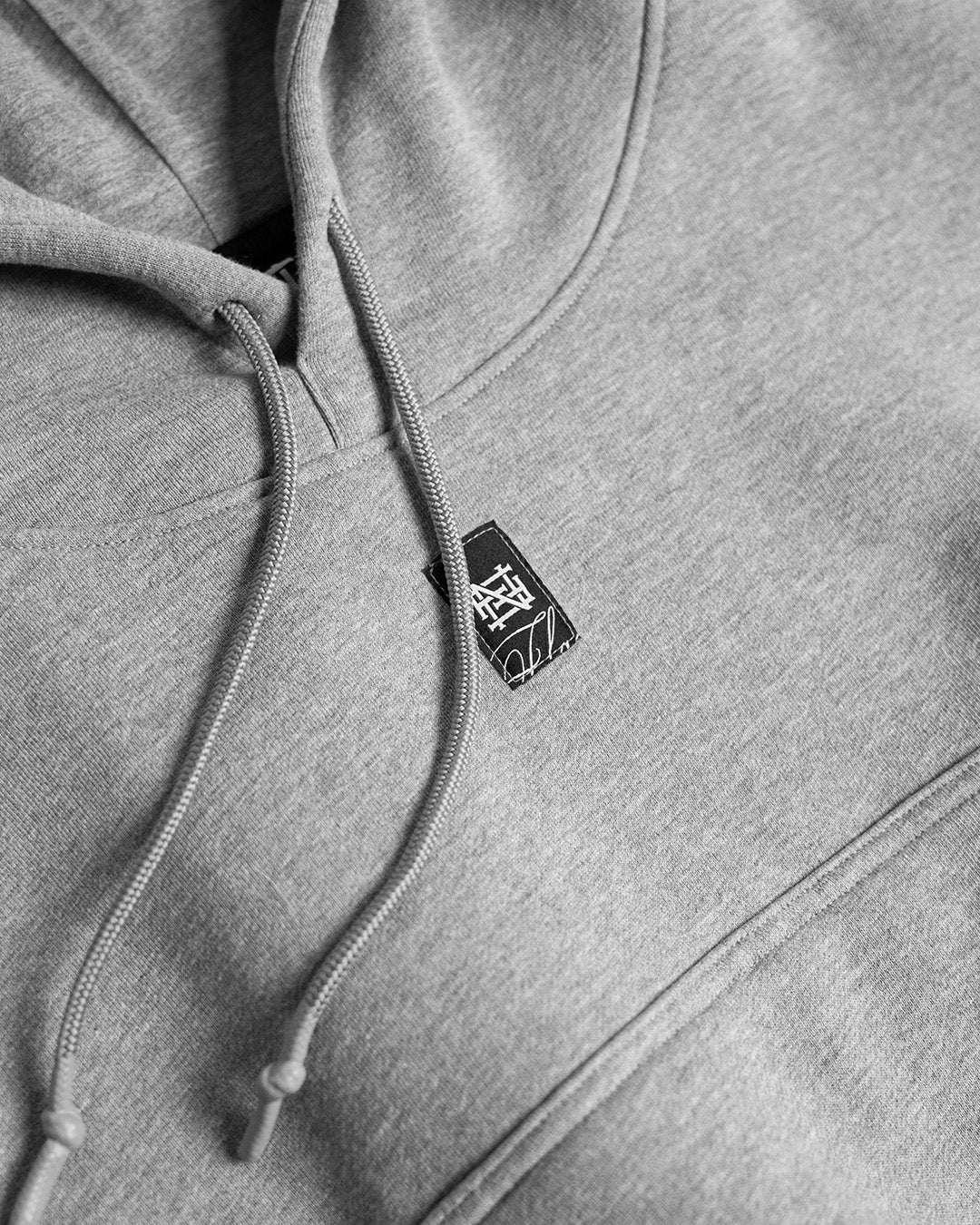 WOMENS OVERSIZED CROP HOODIE - HEATHER GREY