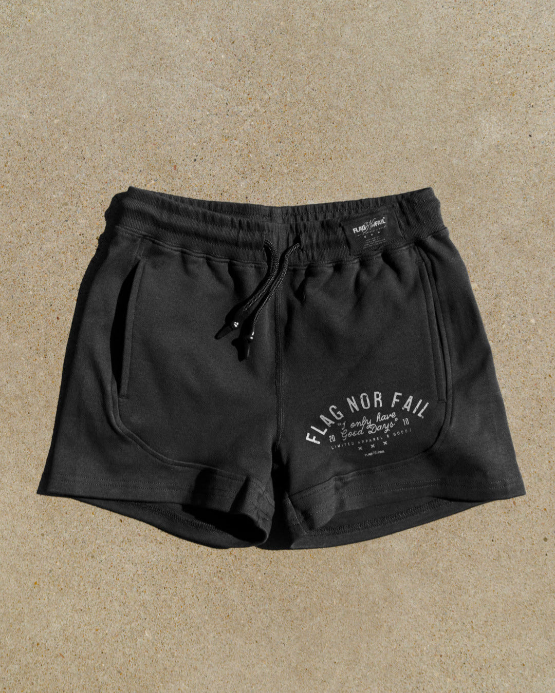 WOMENS TERRY SHORTS- BLACK