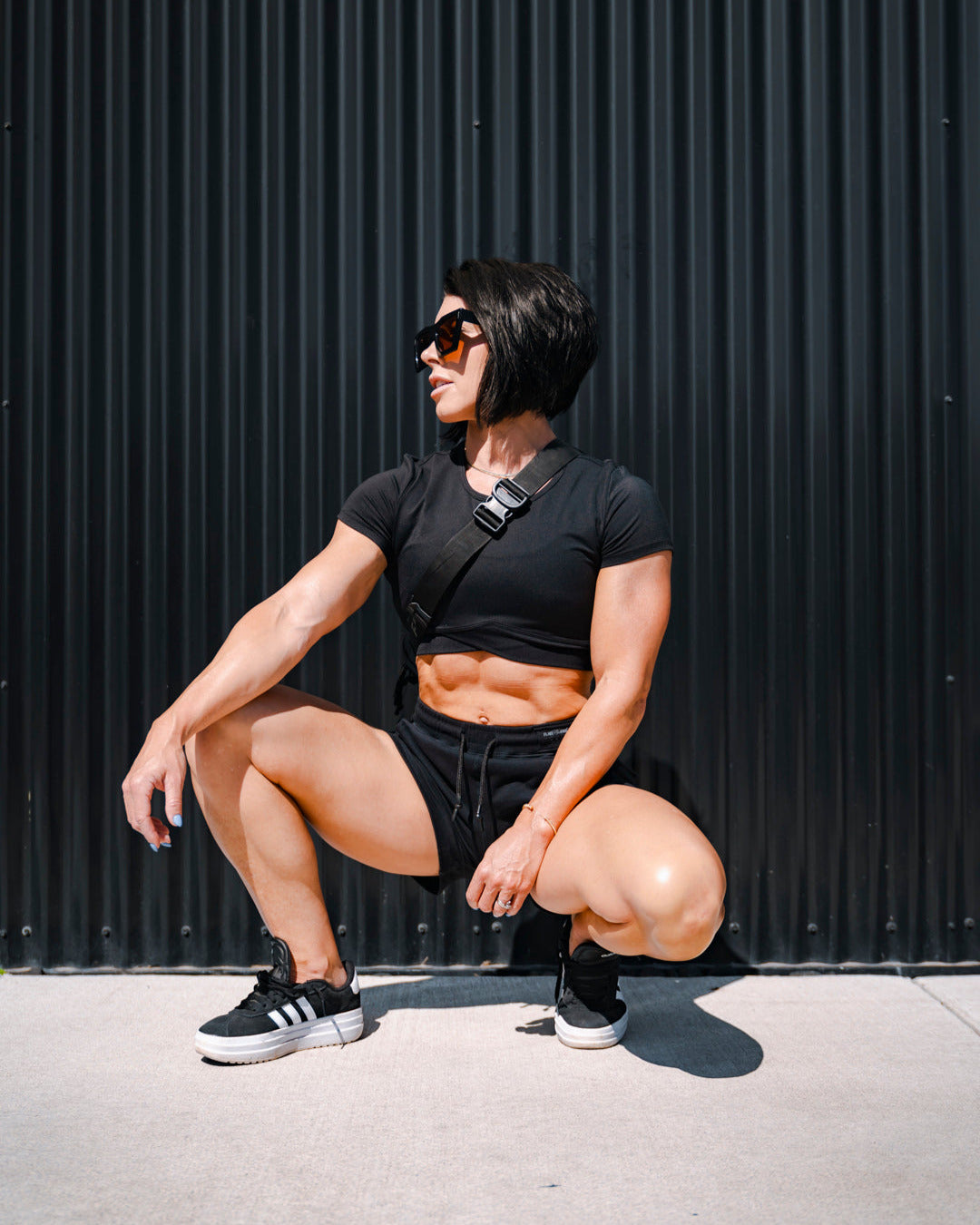 WOMENS TERRY SHORTS- BLACK