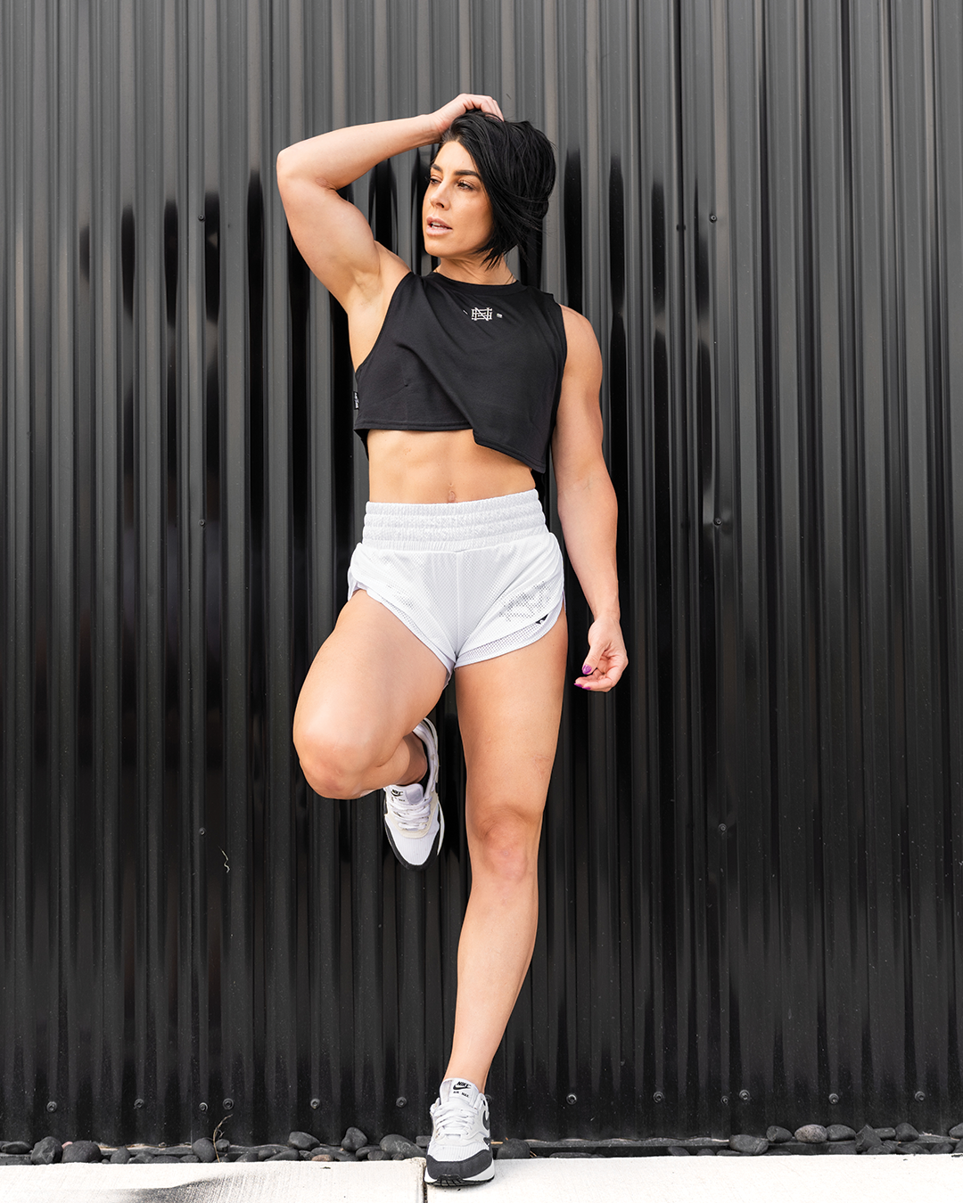 WOMENS MOMENTUM MESH SHORTS - WHITE