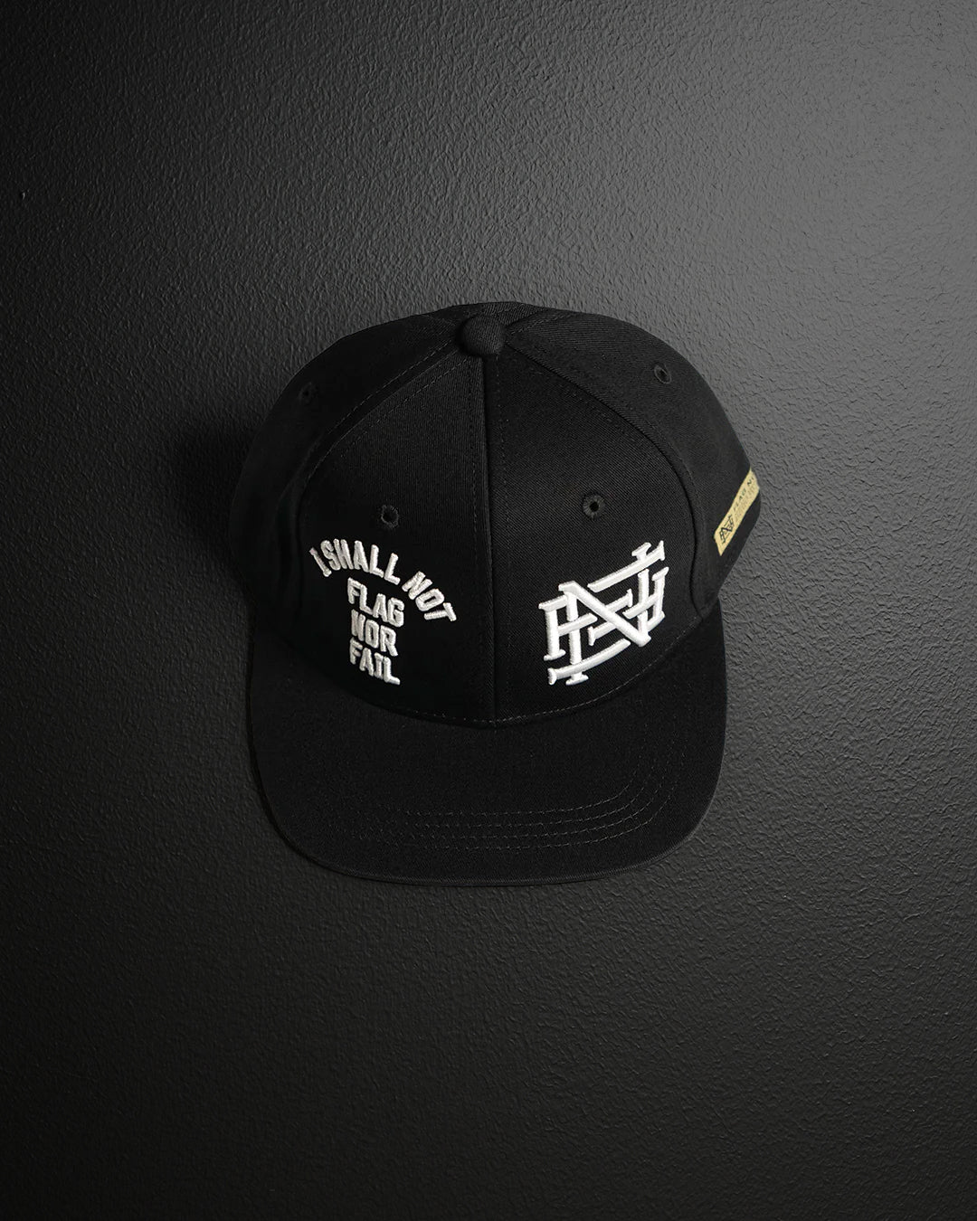 EMBROIDERED ANTHEM HAT - WHITE/BLACK