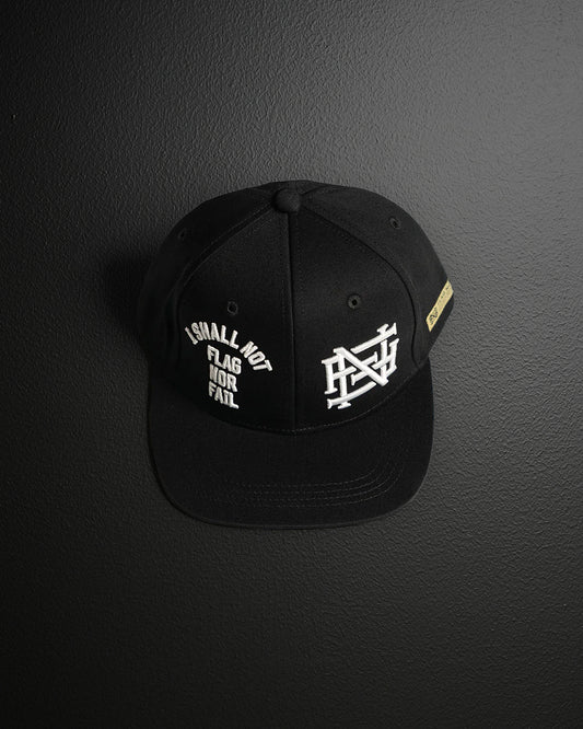 EMBROIDERED ANTHEM HAT - WHITE/BLACK