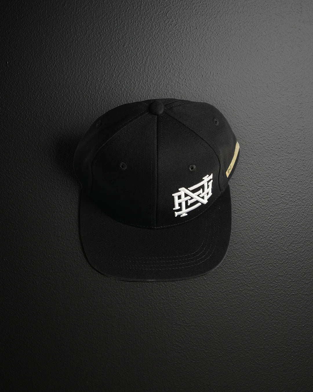 EMBROIDERED MONOGRAM HAT - WHITE/BLACK