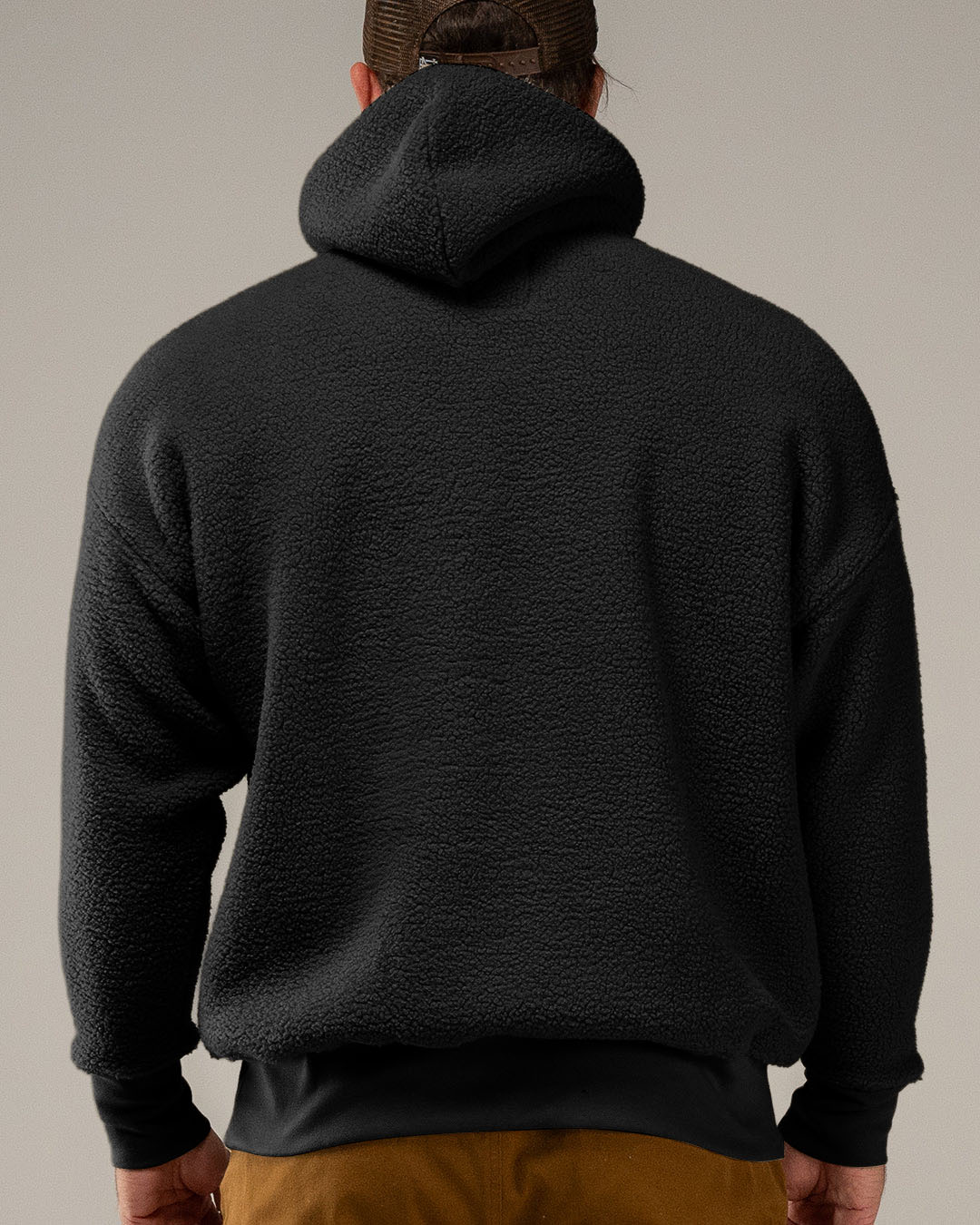 SHERPA HOODIE - BLACK