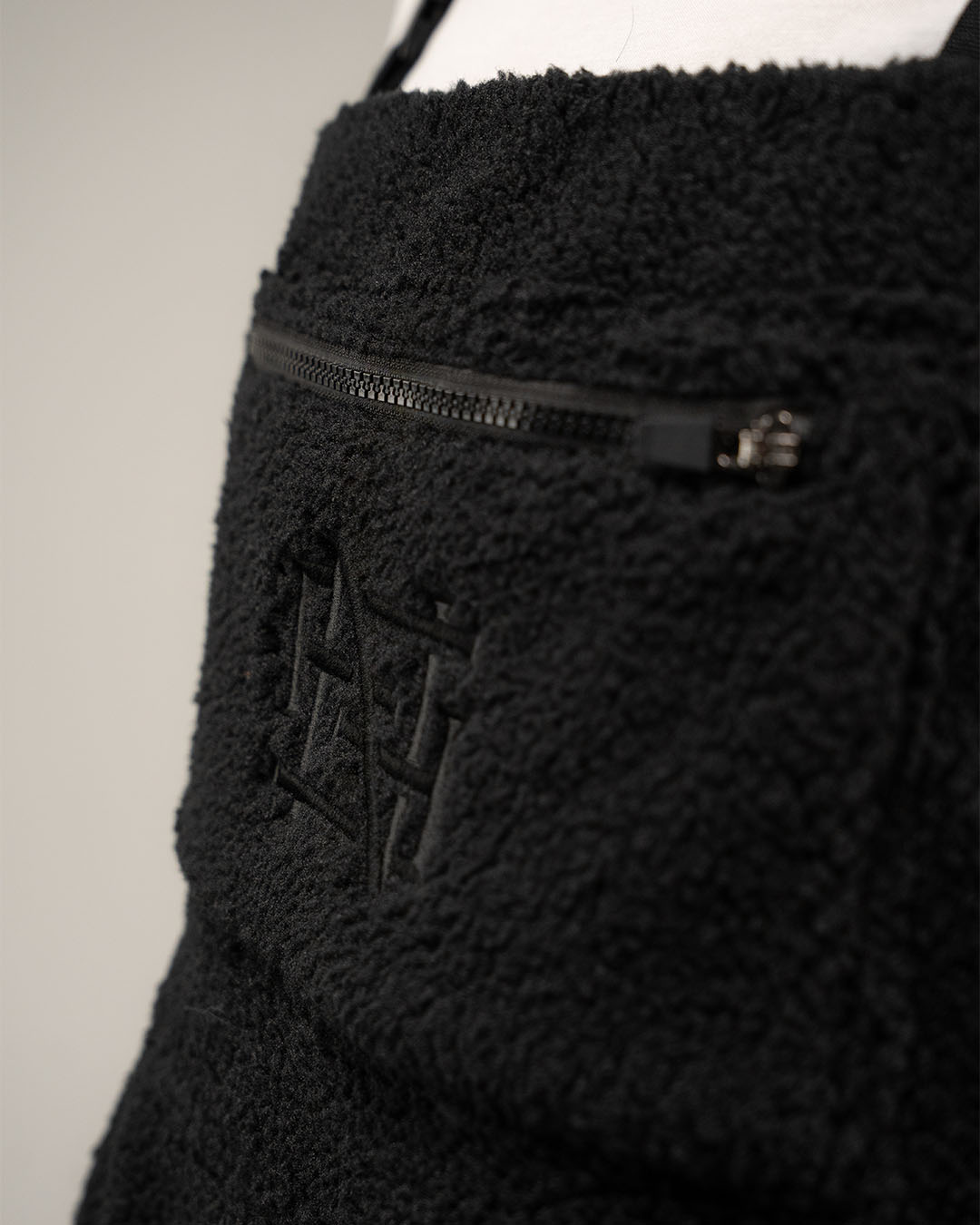 WOMENS OVERALLS - BLACK SHERPA