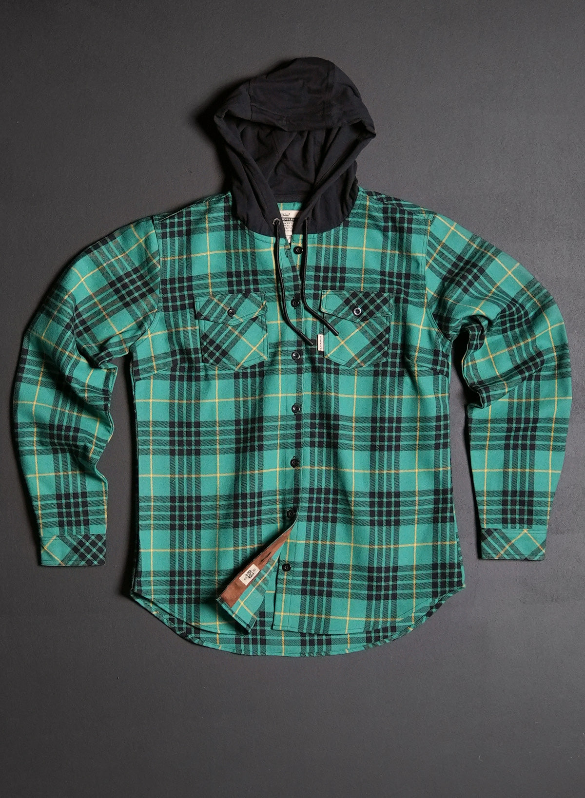 WOMEN'S HOODED FOREVER FLANNEL - GREEN