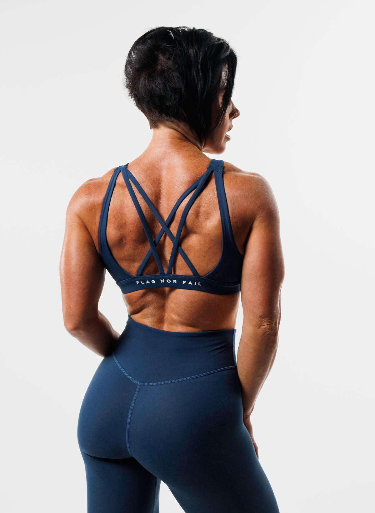 CRISSCROSS ESSENTIAL BRA - FRENCH NAVY